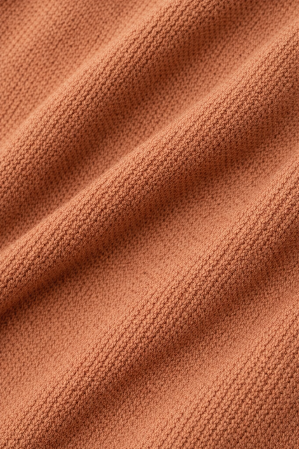 Lang Open Vest met Zakken — Lotte – Bruin – materiaal detail gebreid