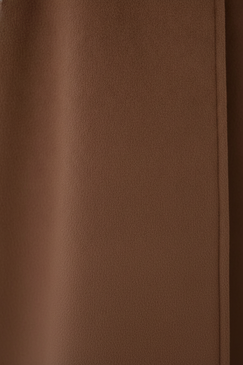 Lange Wollook Mantel met Ceintuur — Sterre – detail