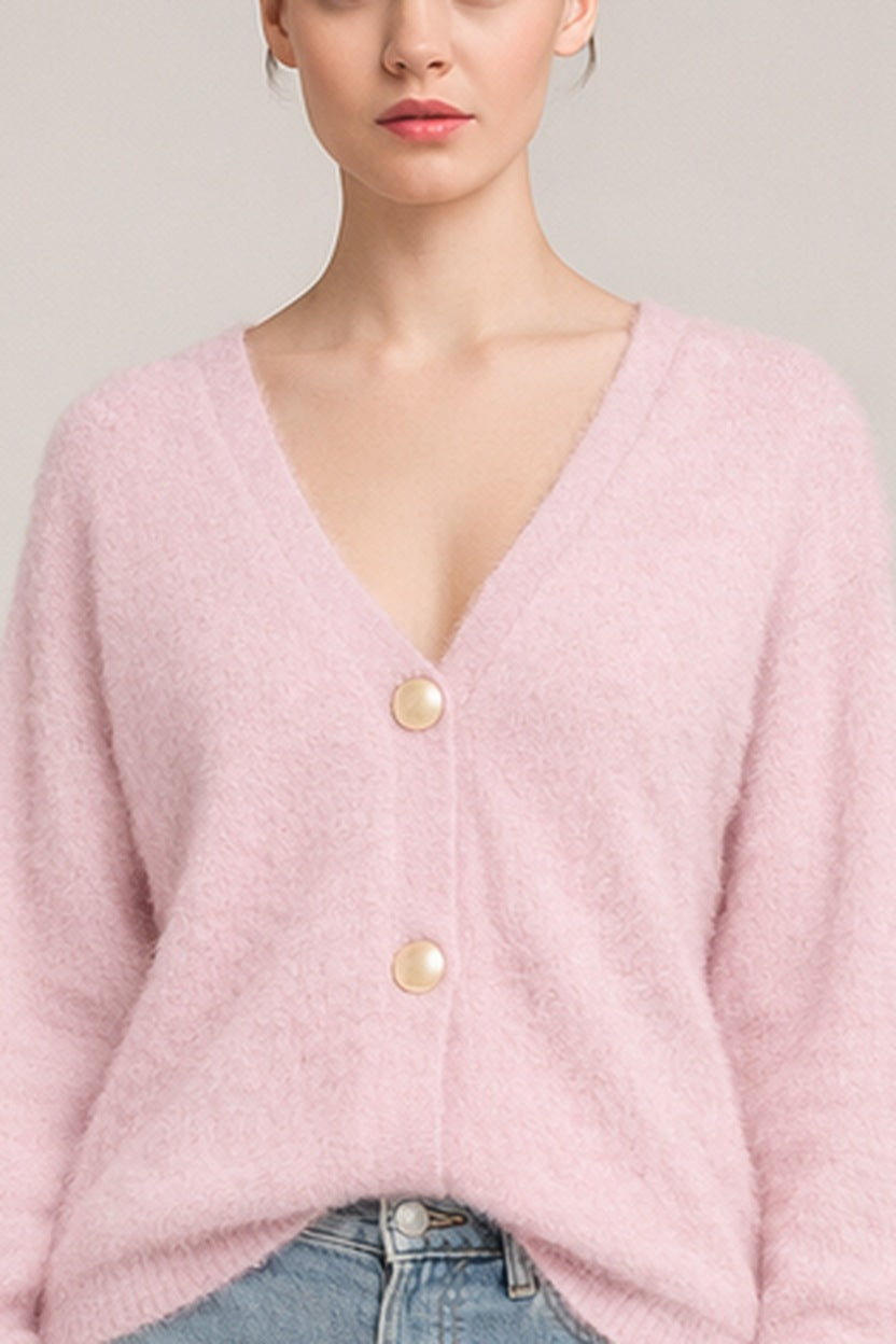 Zacht Gebreid Vest Celine - close-up