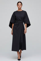 Elegante Midi-Jurk Dames | Ceintuur & Driekwart Mouwen | Paloma