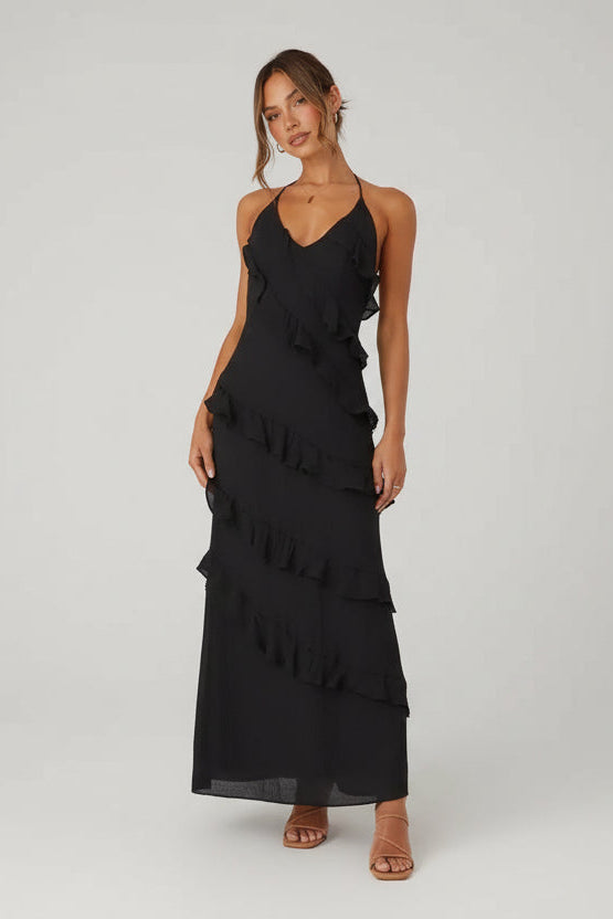 Maxi Ruffle Jurk Mimi