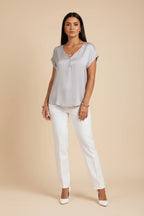 Chenille V-hals Top Dames - Dalila