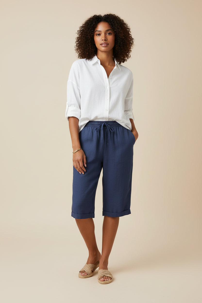 Korte Broek Dames - Stretch Zomerbroek met Zakken - Zara