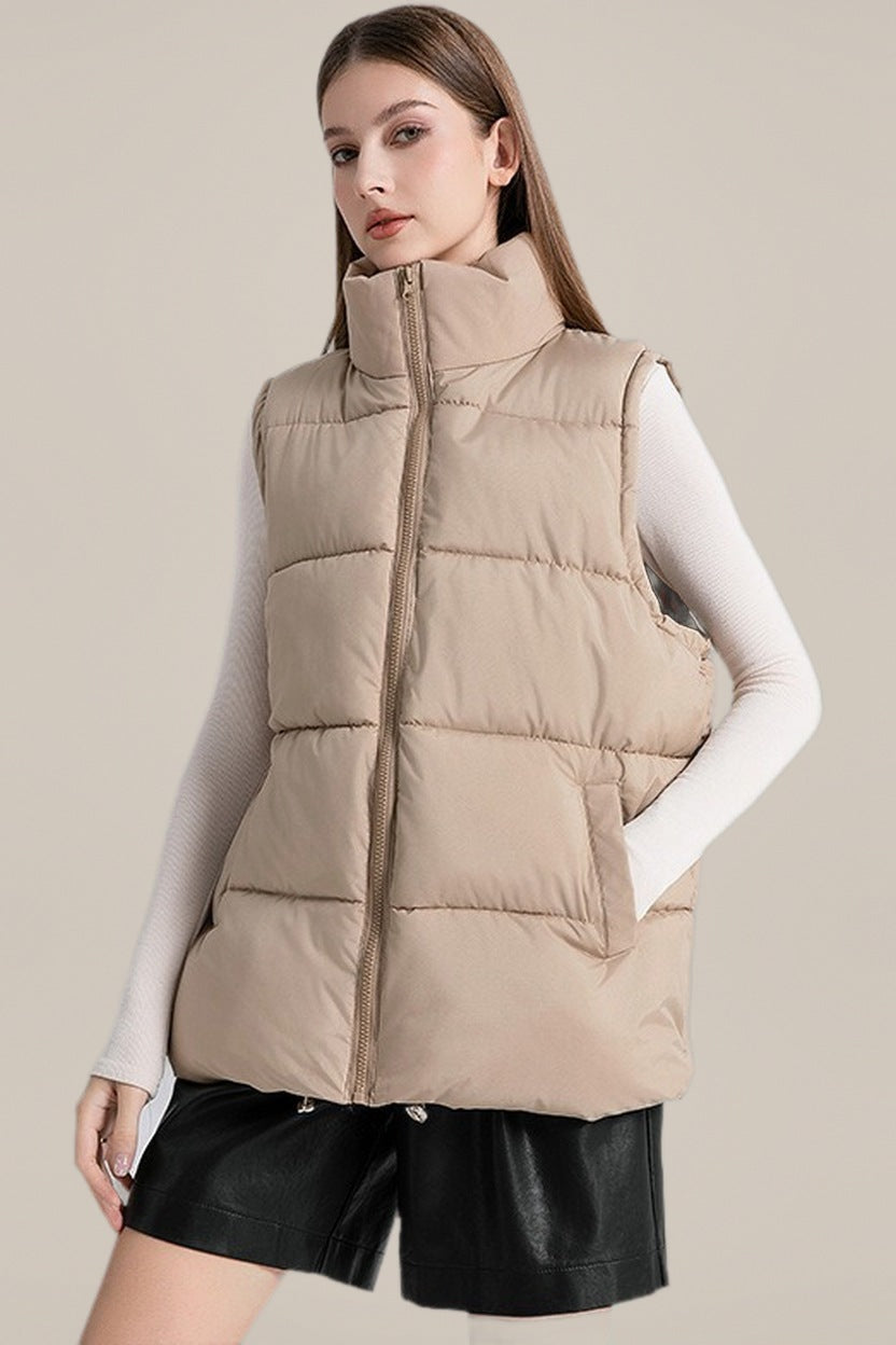 Gewatteerde Bodywarmer — Xiomara – Beige – productfoto