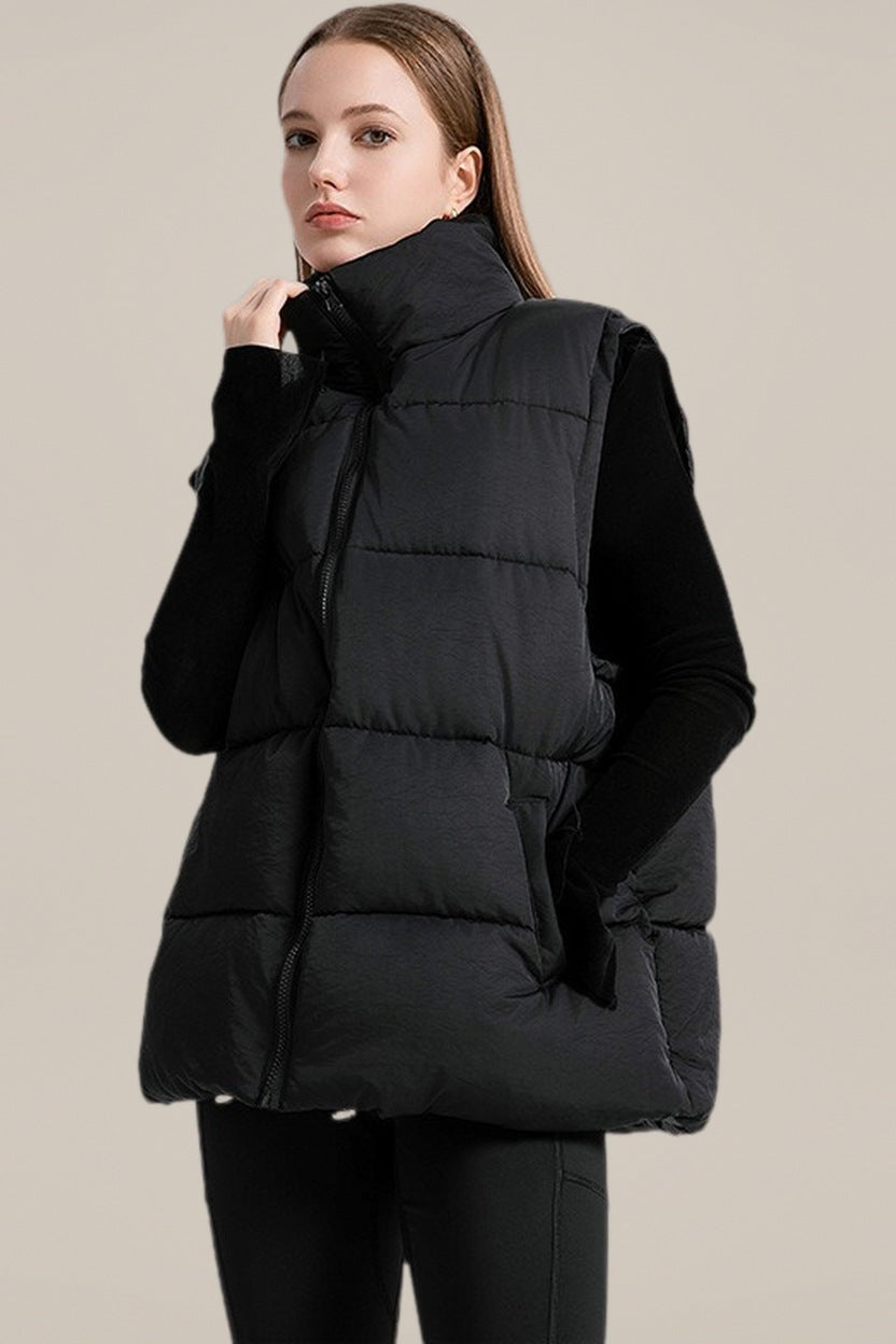 Gewatteerde Bodywarmer — Xiomara – Zwart – productfoto