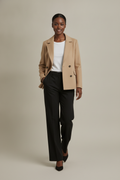 Korte Caban Jas — Perla – Beige – vooraanzicht