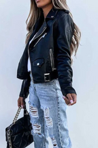 Bikerjack met Rits Dames | Slim Fit & Tijdloos | Catara