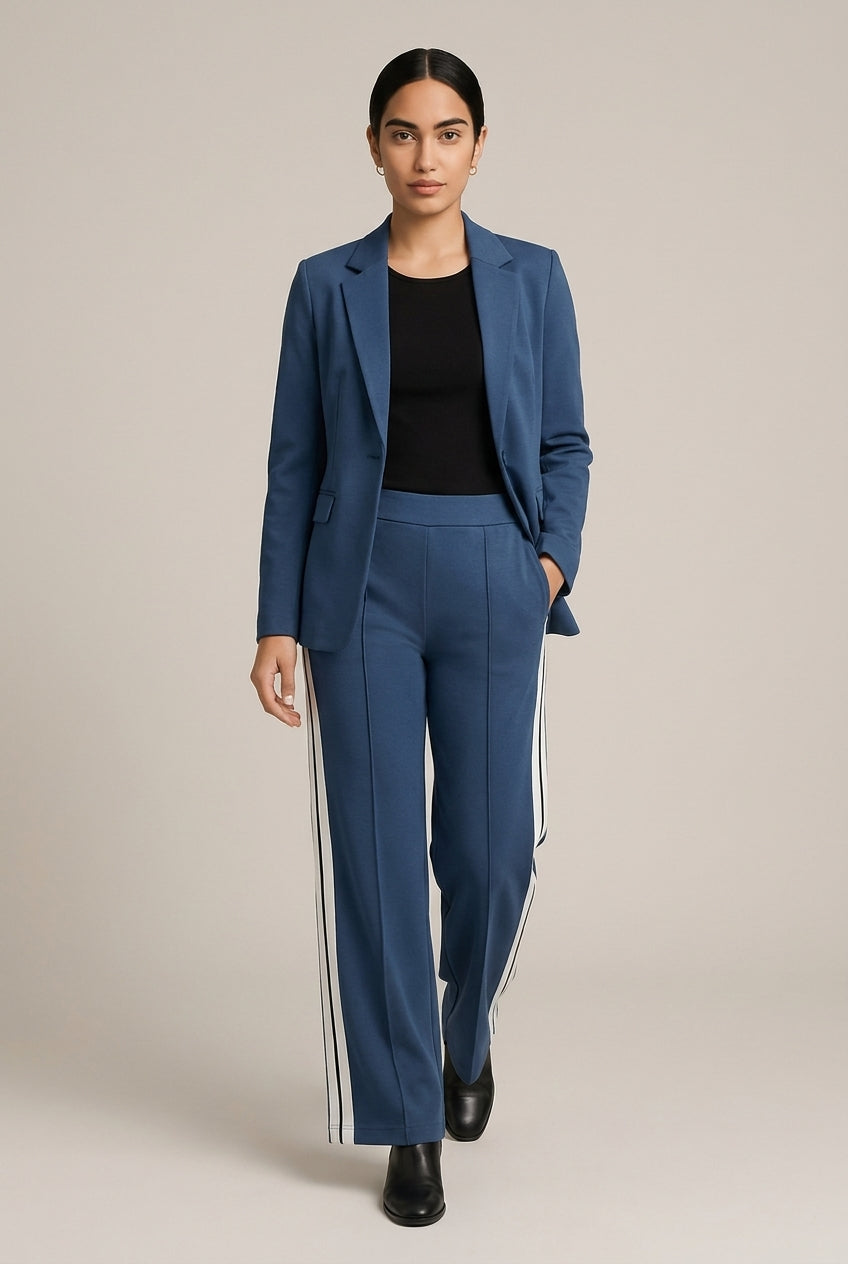 Blazerset met Broek — Verona – Blauw – vooraanzicht