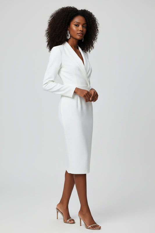 Blazer Jurk Dames Midi Getailleerd Lange Mouwen | Victoire
