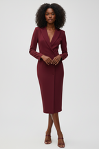 Blazer Jurk Dames Midi Getailleerd Lange Mouwen | Victoire