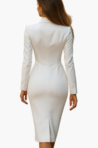 Blazer Jurk Dames Midi Getailleerd Lange Mouwen | Victoire