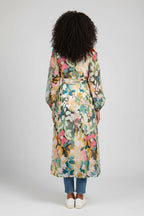 Bloemen Maxi Jurk met V-hals Dames | Lange Mouwen & Bruiloft | Florenza