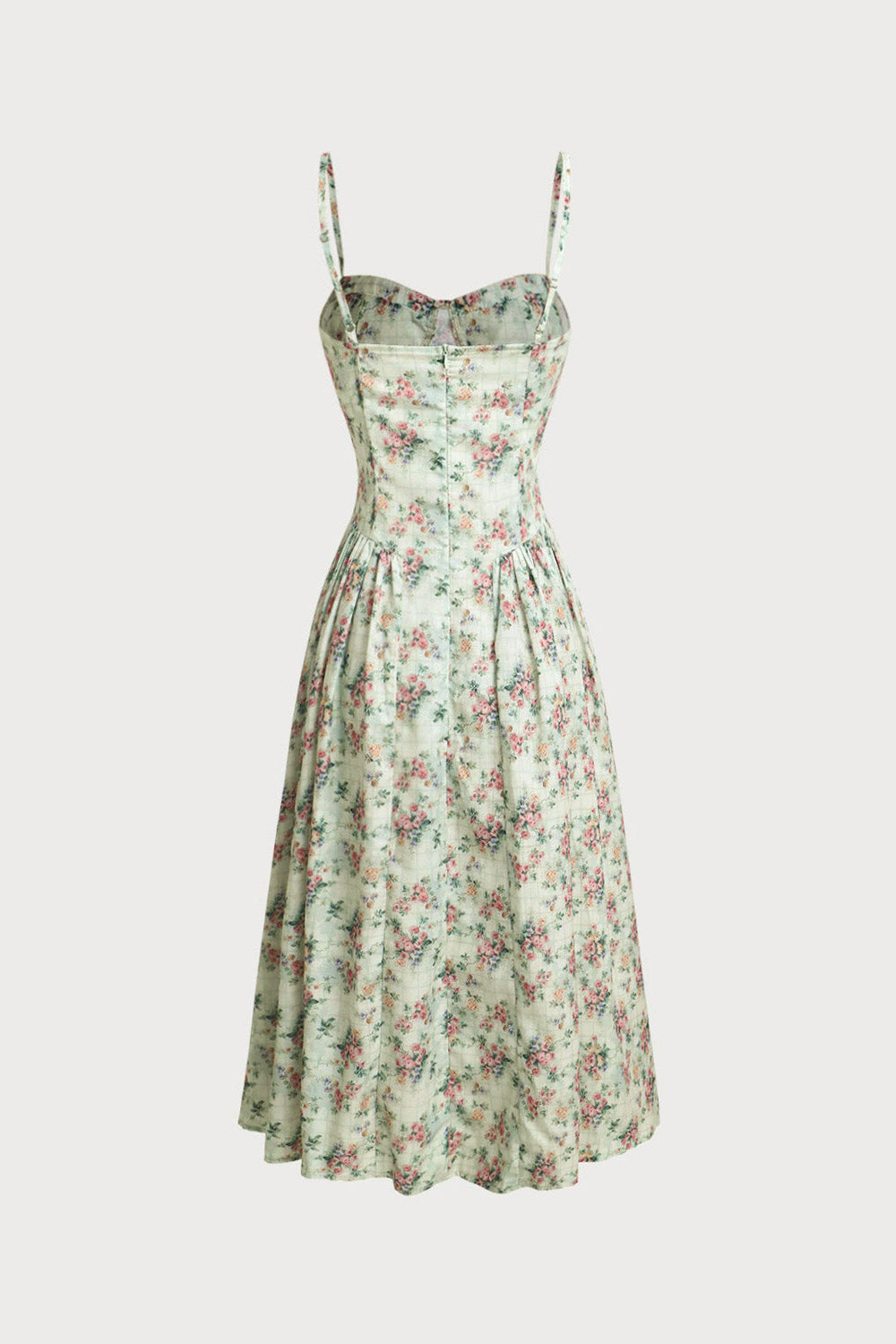 Bloemen Midi Jurk Dames Elegant Decolleté Corset | Thessaly