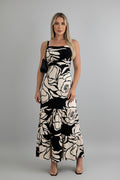 Bloemenprint Maxi Jurk Dames Zomer Open Rug | Azaline