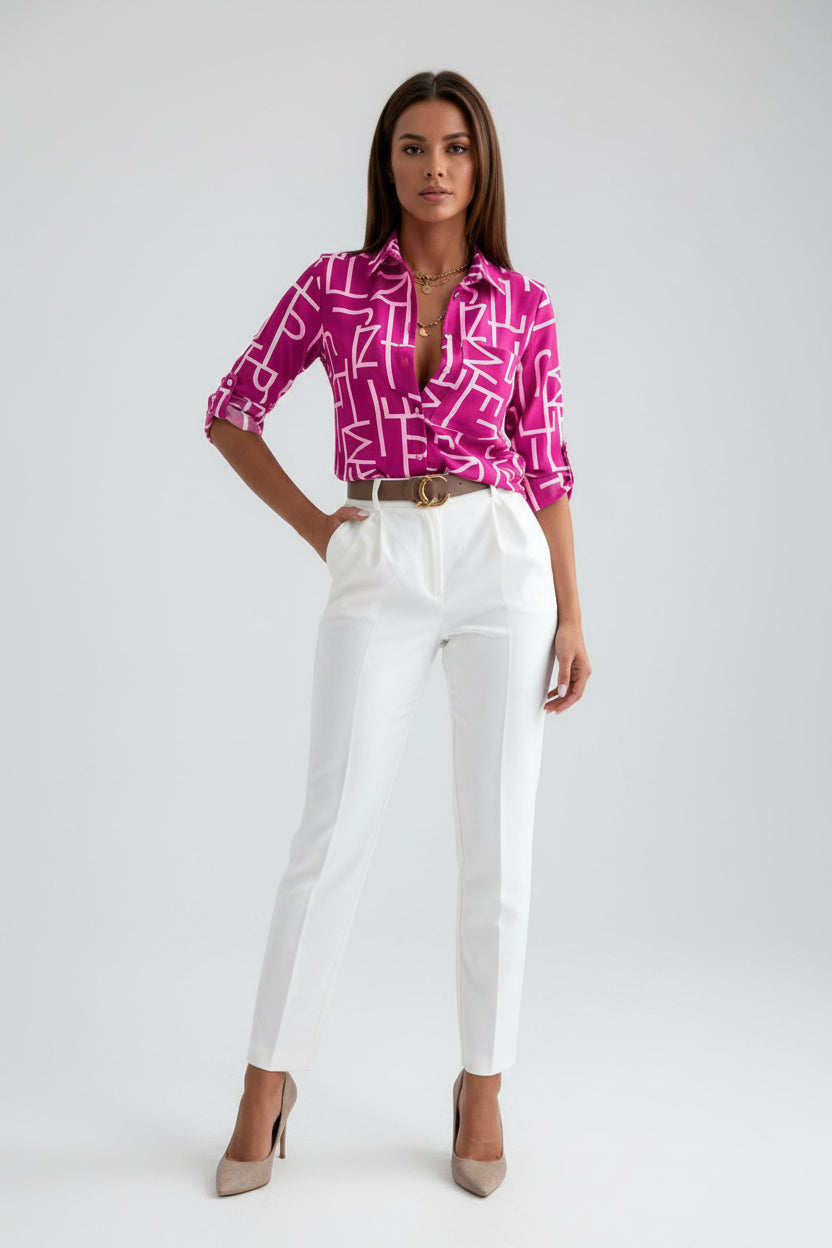 Blouse Dames met Omgeslagen Kraag Veelzijdig | Livia