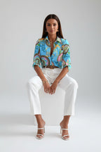 Blouse Dames met Omgeslagen Kraag Veelzijdig | Livia
