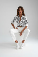 Blouse Dames met Omgeslagen Kraag Veelzijdig | Livia
