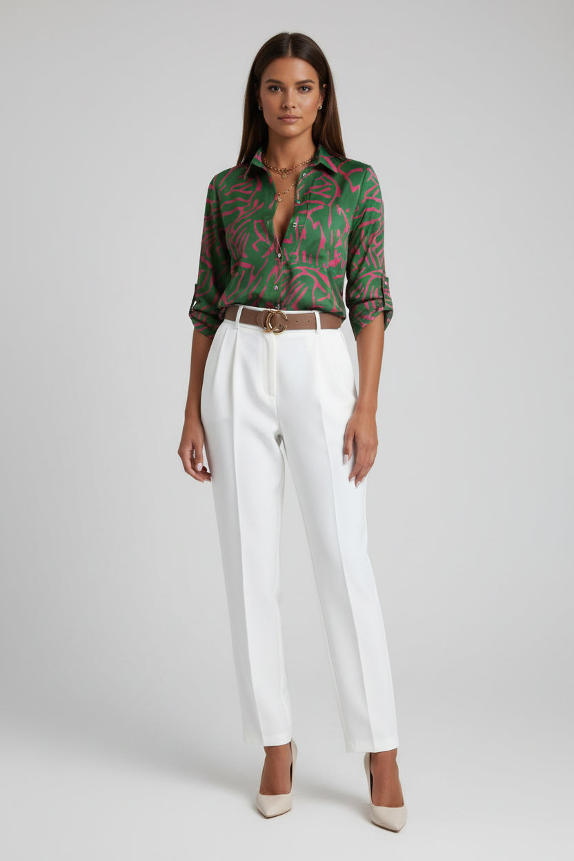 Blouse Dames met Omgeslagen Kraag Veelzijdig | Livia