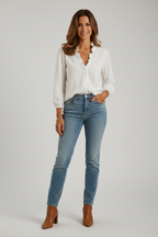 Blouse met Ruches Dames Casual Zakelijk | Maxima