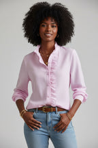 Blouse met Ruches en Lange Mouwen Dames | Elegant & Veelzijdig | Nivara
