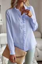 Blouse met Ruches en Lange Mouwen Dames | Elegant & Veelzijdig | Nivara