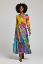 Boho Jurk Dames Elise - Zonprint en Zomerse Pasvorm
