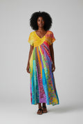 Boho Jurk Dames Elise - Zonprint en Zomerse Pasvorm