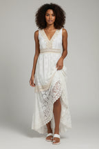 Boho Jurk Dames Elowynn - Kanten Details en V-Hals