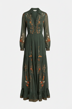 Boho Maxi Jurk Dames Gelaagde Rok Lange Mouwen | Bohème