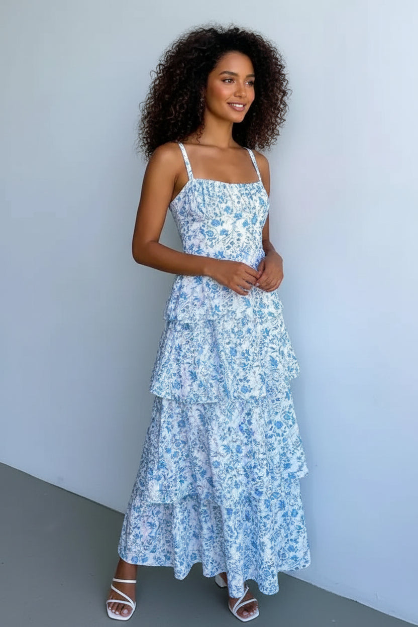 Boho Maxi Jurk met Gelaagde Rok Dames | Vrouwelijk & Elegant | Denise
