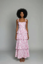 Boho Maxi Jurk met Gelaagde Rok Dames | Vrouwelijk & Elegant | Denise