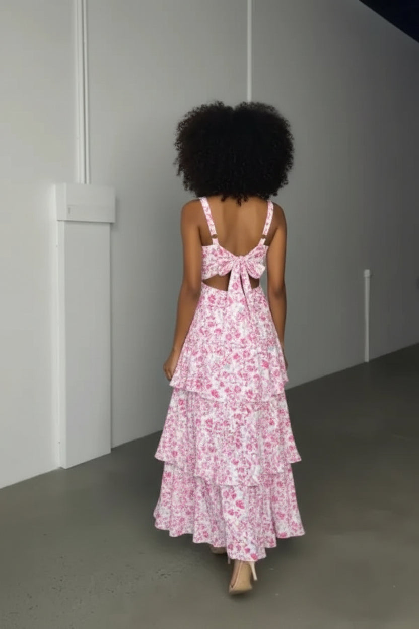 Boho Maxi Jurk met Gelaagde Rok Dames | Vrouwelijk & Elegant | Denise