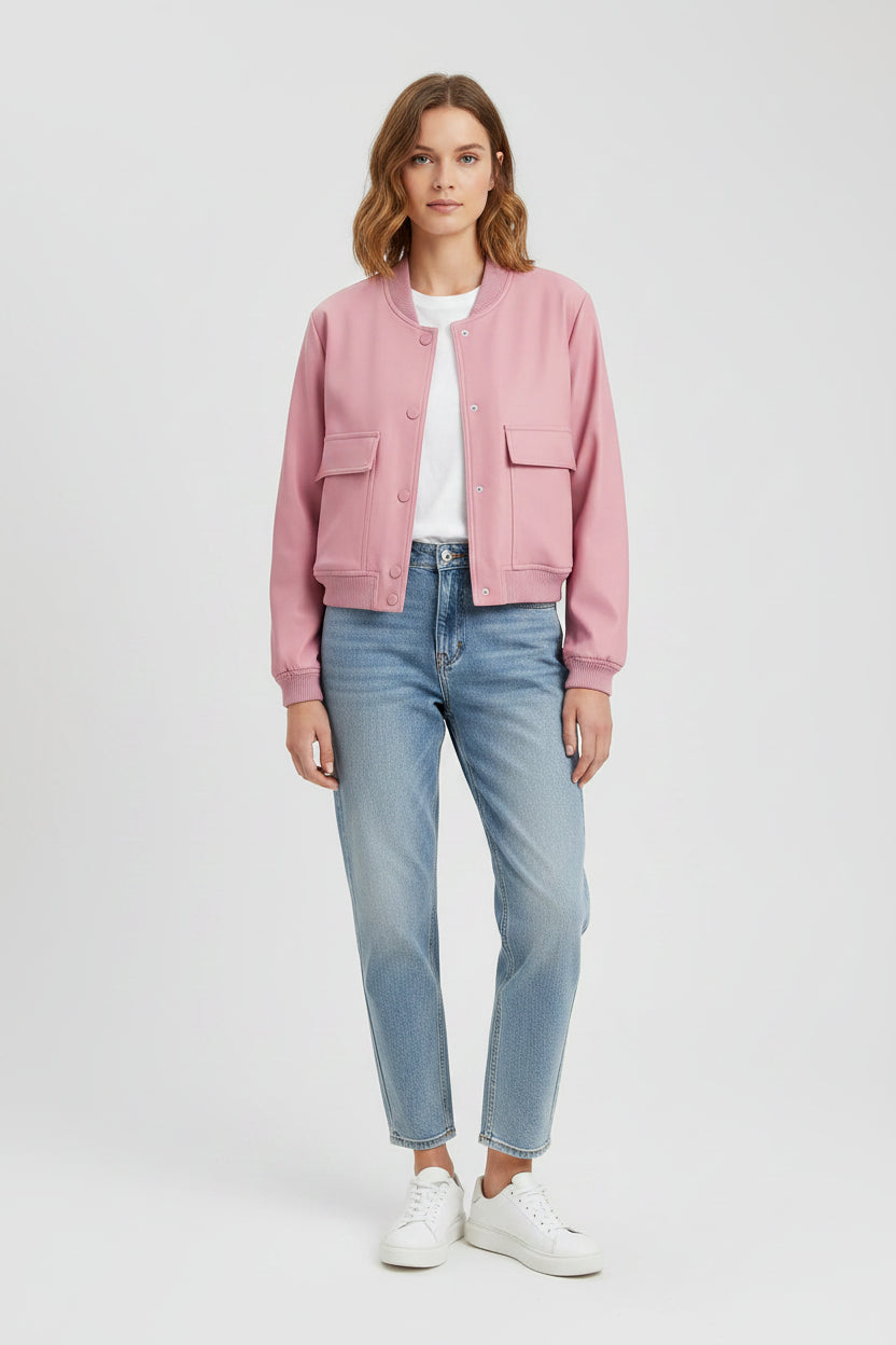 Bomberjas Dames Aveline - Kleurrijke Print en Relaxed Fit