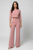 Broekset met Cropped Top en Tailleband voor Dames | Stijlvol | Valentijn