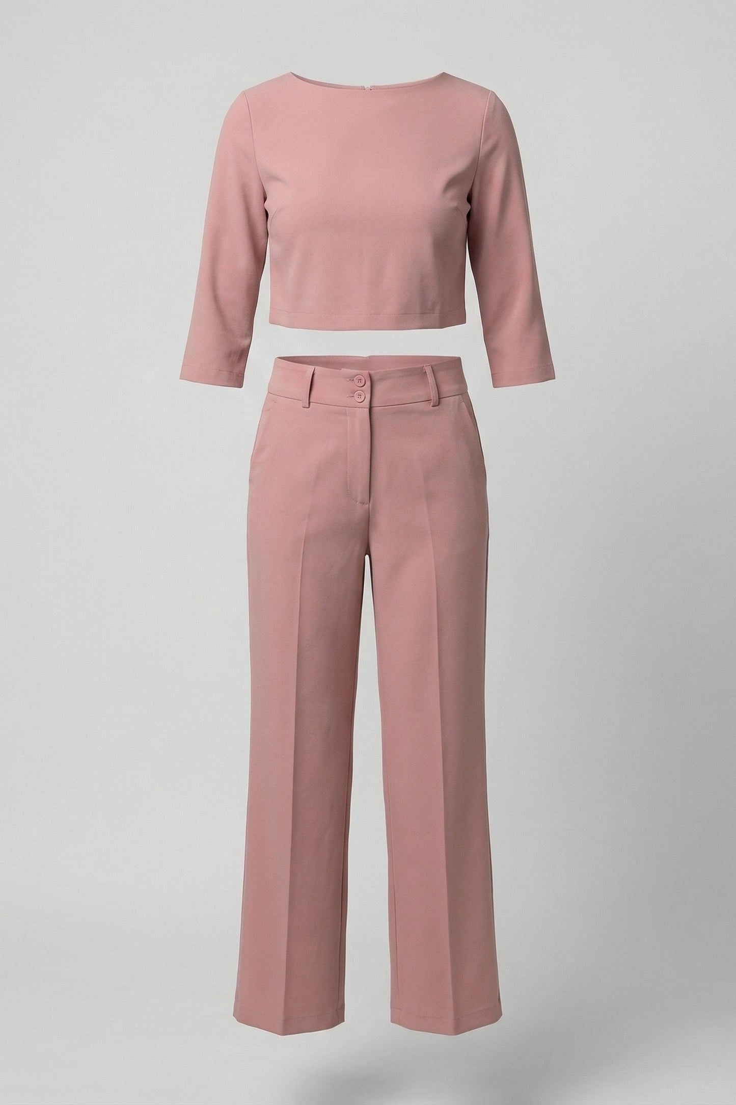 Broekset met Cropped Top en Tailleband voor Dames | Stijlvol | Valentijn