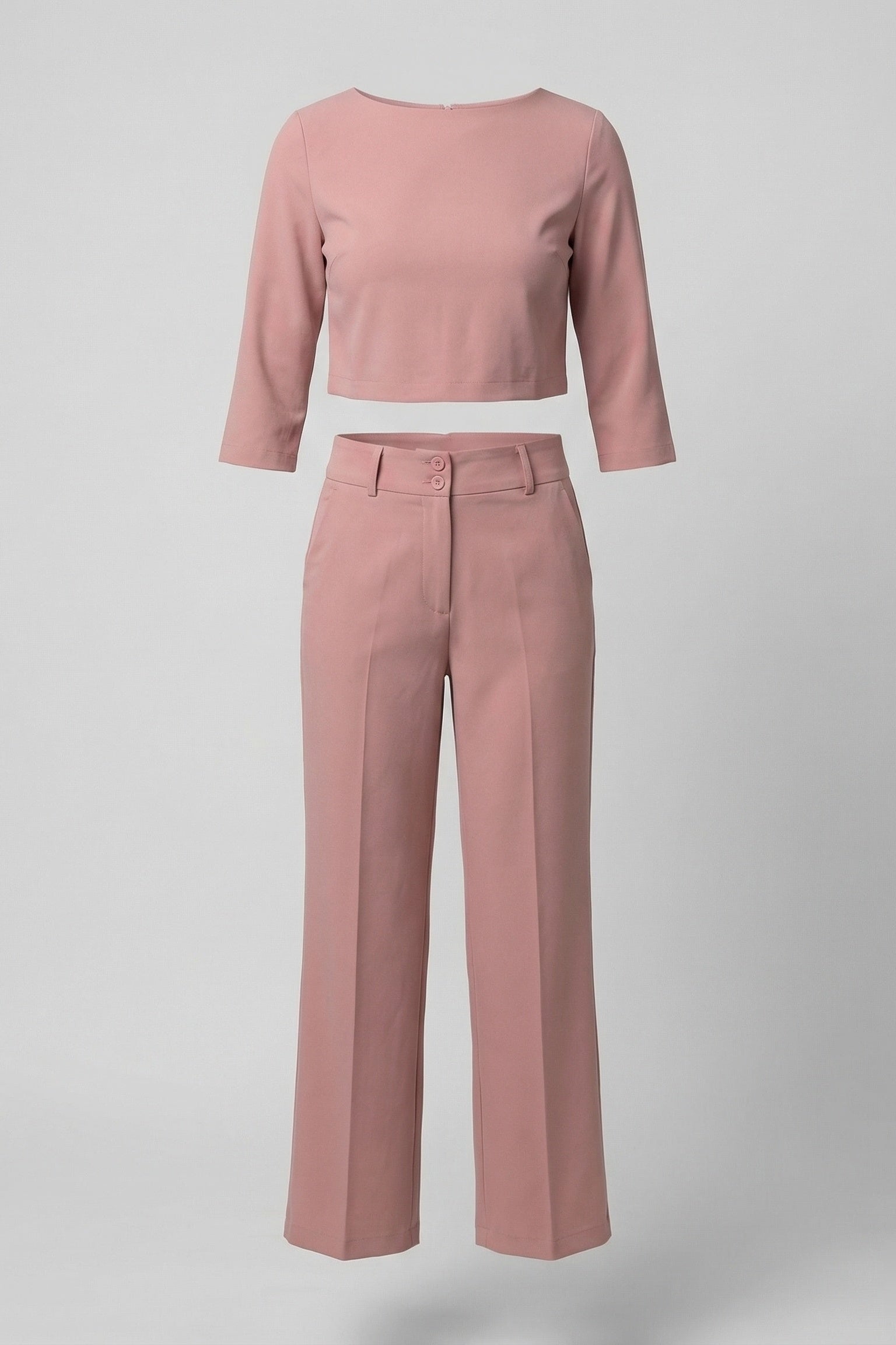 Broekset met Cropped Top en Tailleband voor Dames | Stijlvol | Valentijn