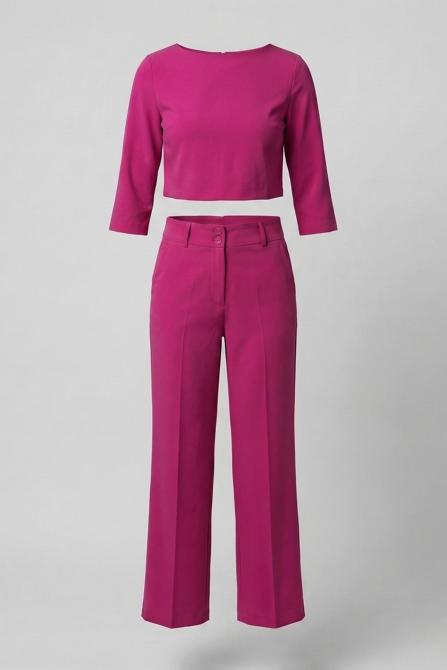 Broekset met Cropped Top en Tailleband voor Dames | Stijlvol | Valentijn