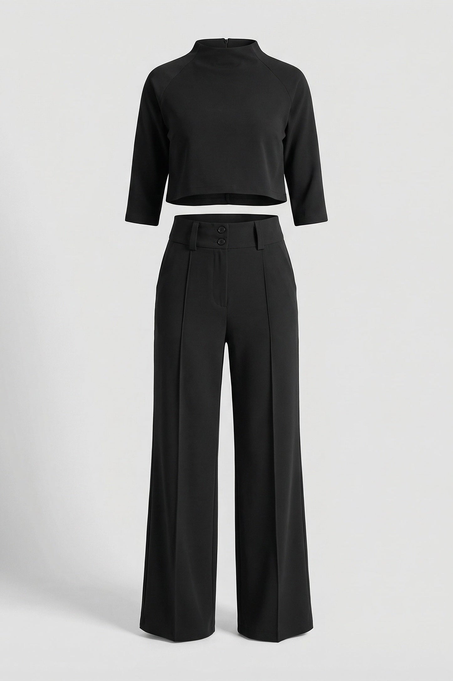 Broekset met Cropped Top en Tailleband voor Dames | Stijlvol | Valentijn