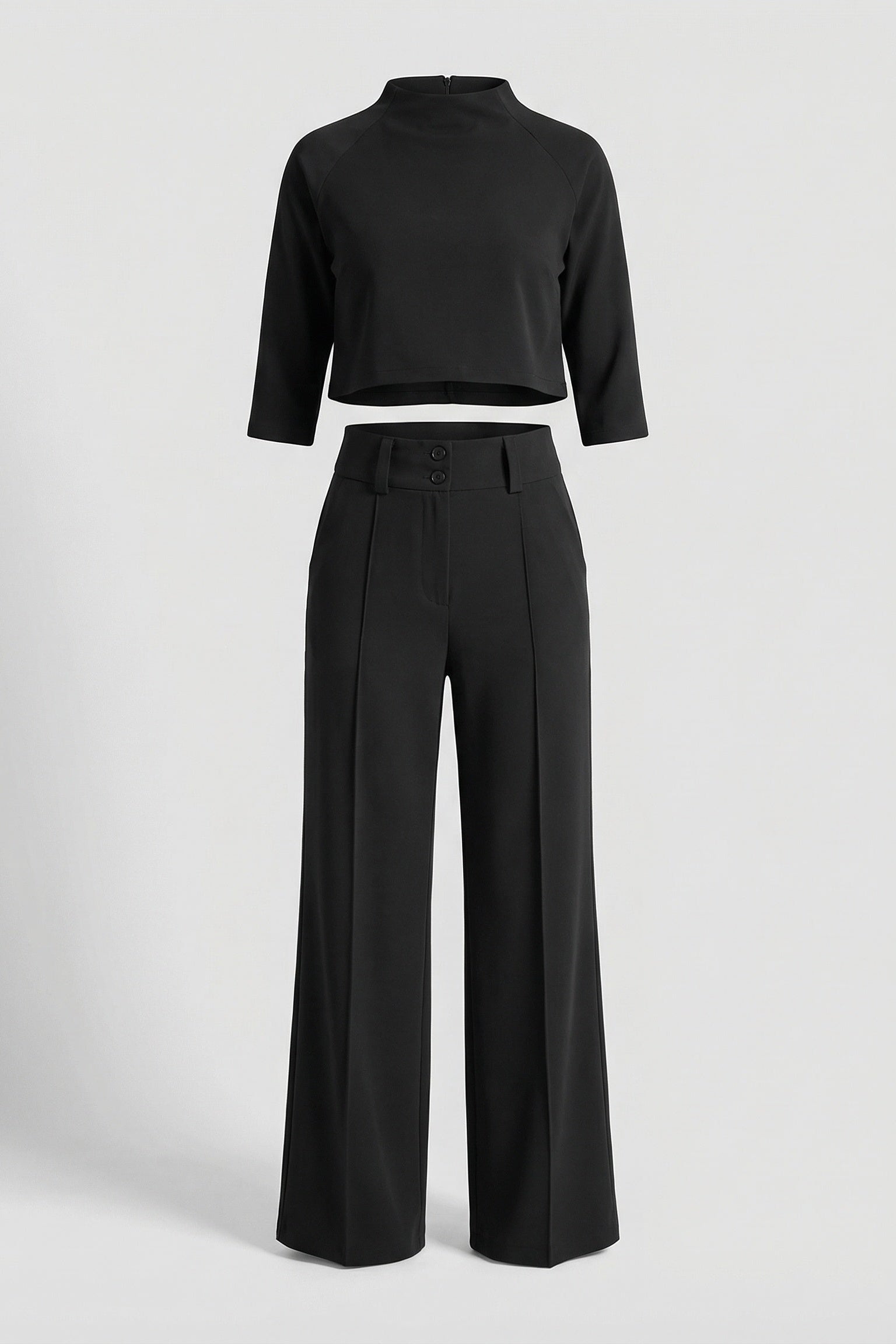 Broekset met Cropped Top en Tailleband voor Dames | Stijlvol | Valentijn