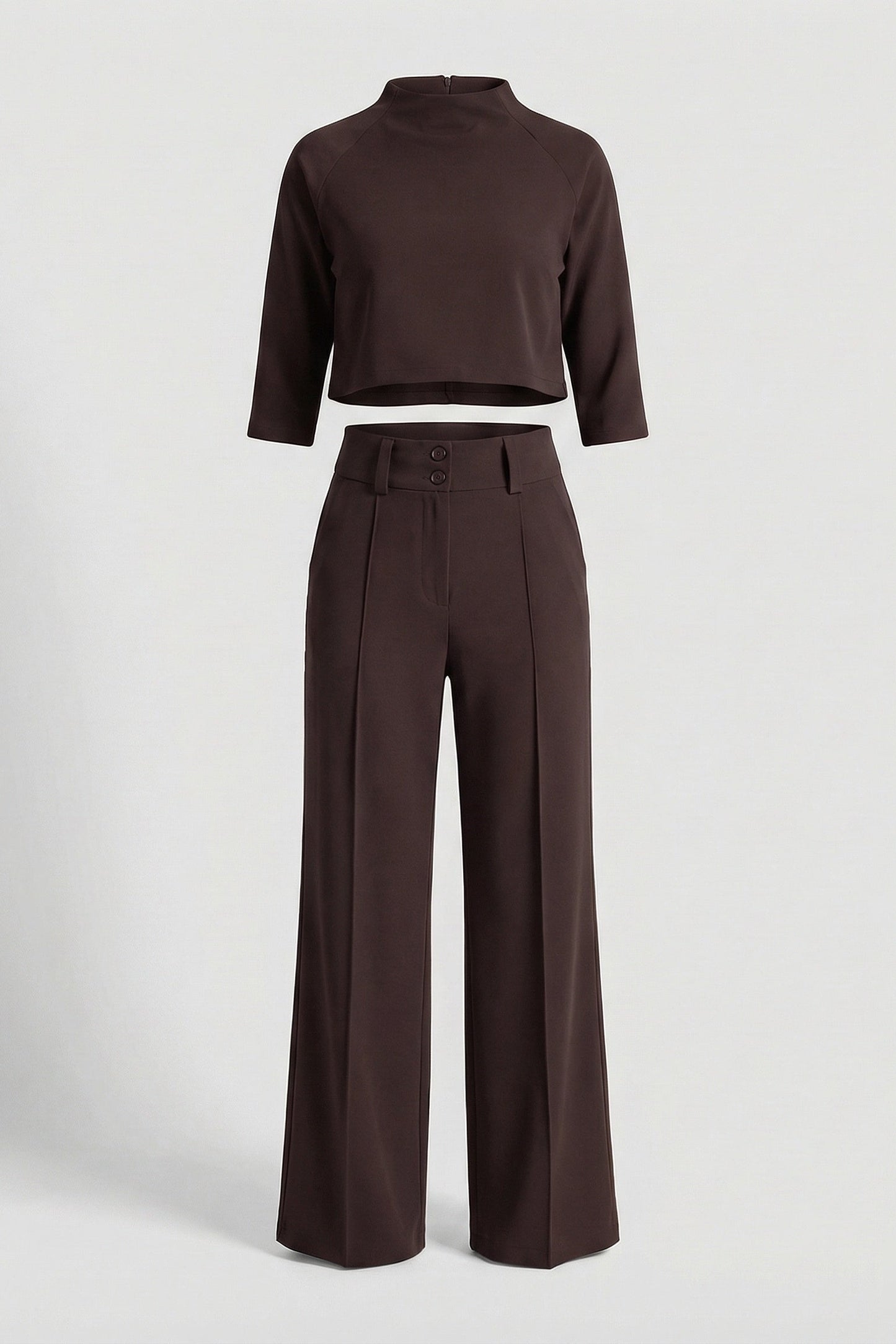 Broekset met Cropped Top en Tailleband voor Dames | Stijlvol | Valentijn