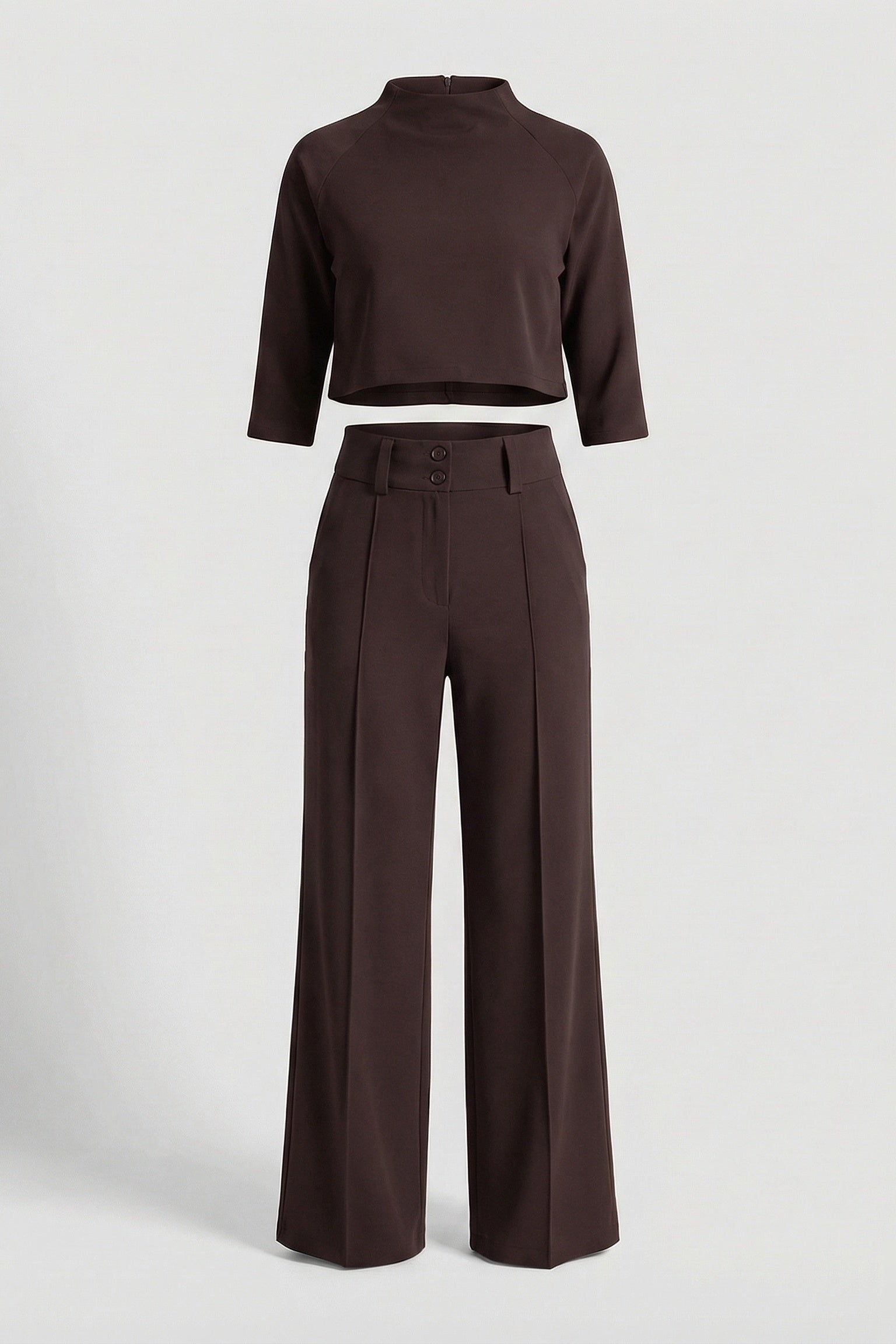 Broekset met Cropped Top en Tailleband voor Dames | Stijlvol | Valentijn