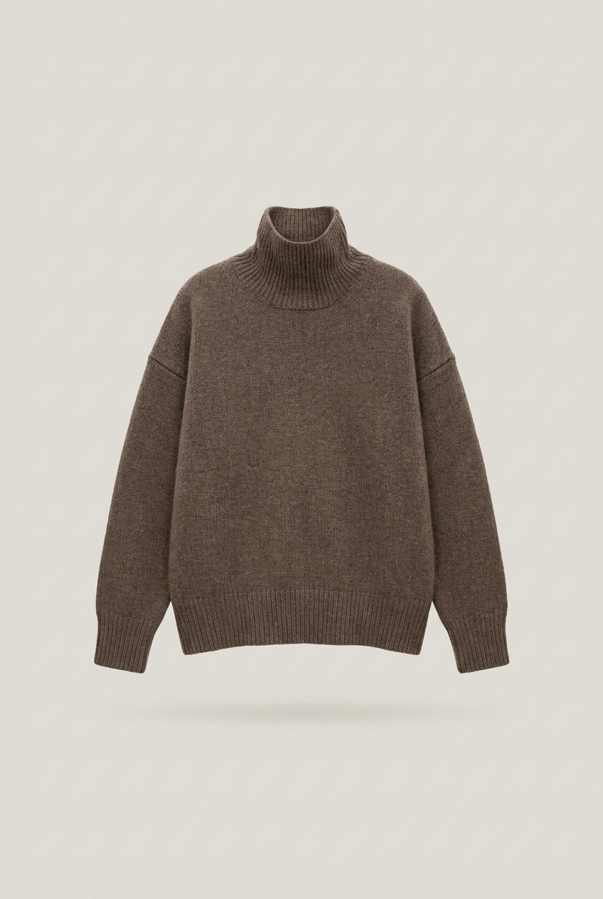 Oversized Coltrui met Zachte Rib — Fenna – productfoto zonder model