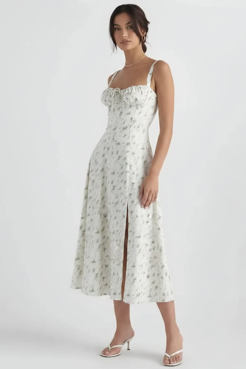 Bustier Zomerjurk met Corset & Zijsplit Dames | Vrouwelijk | Linsay