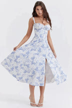 Bustier Zomerjurk met Corset & Zijsplit Dames | Vrouwelijk | Linsay