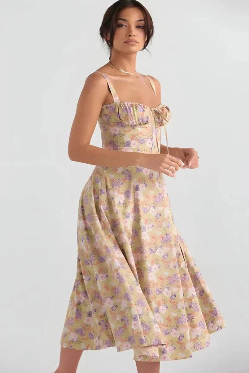 Bustier Zomerjurk met Corset & Zijsplit Dames | Vrouwelijk | Linsay