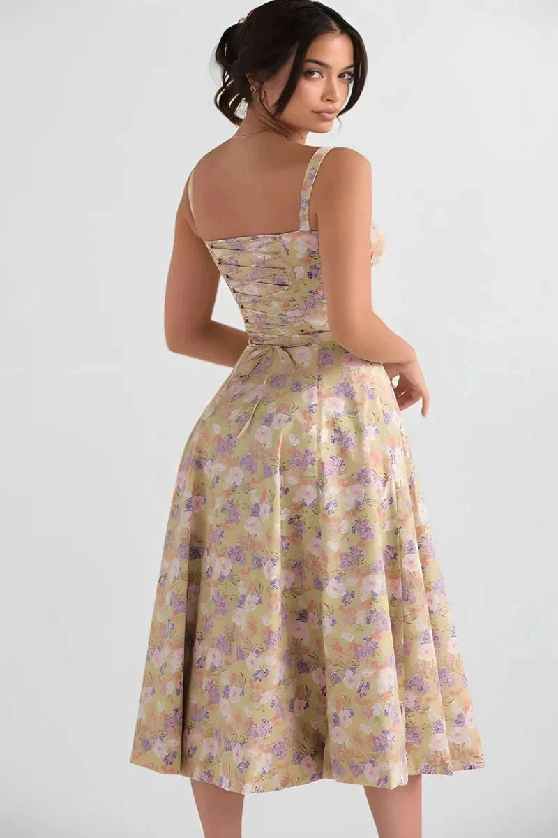 Bustier Zomerjurk met Corset & Zijsplit Dames | Vrouwelijk | Linsay