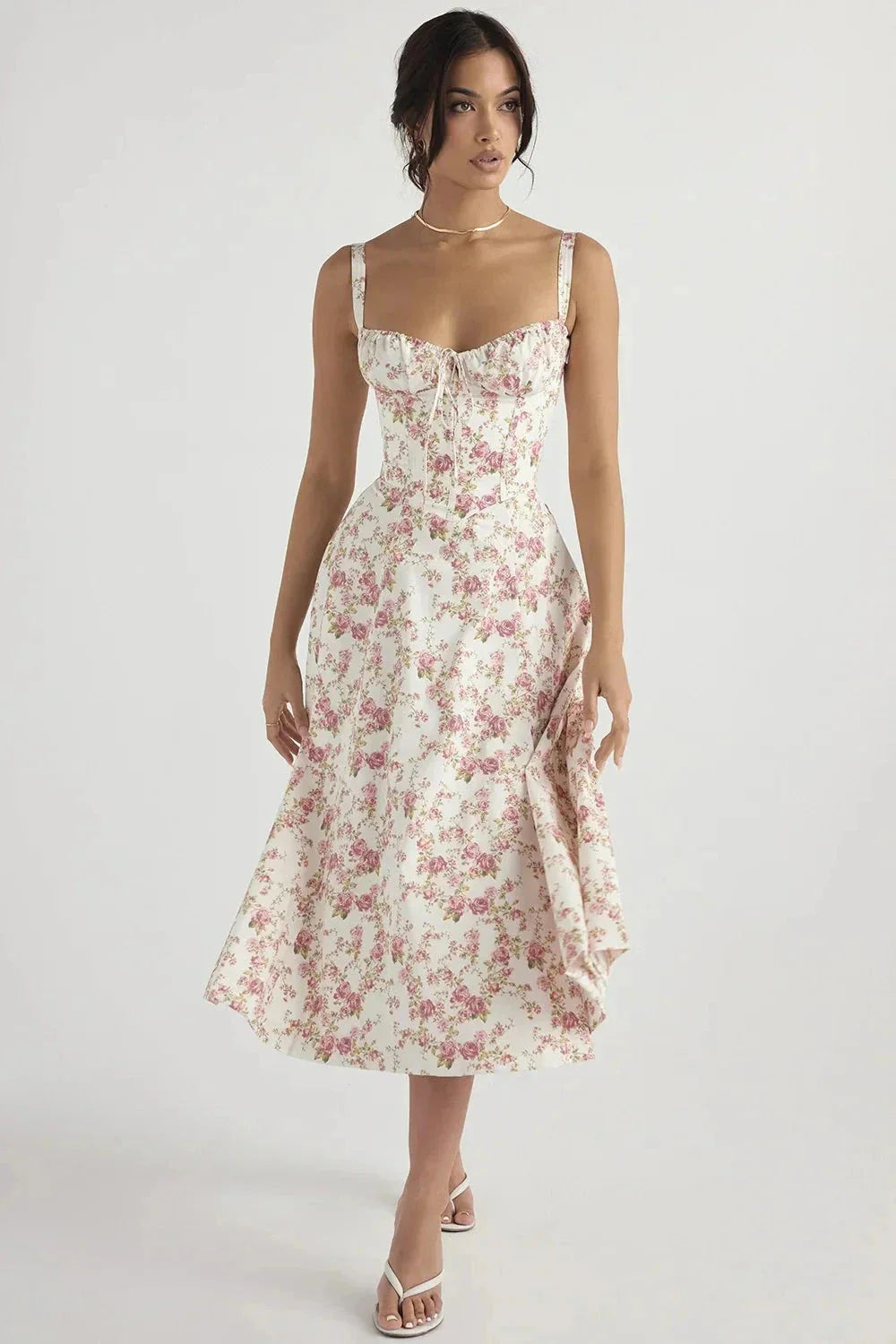 Bustier Zomerjurk met Corset & Zijsplit Dames | Vrouwelijk | Linsay