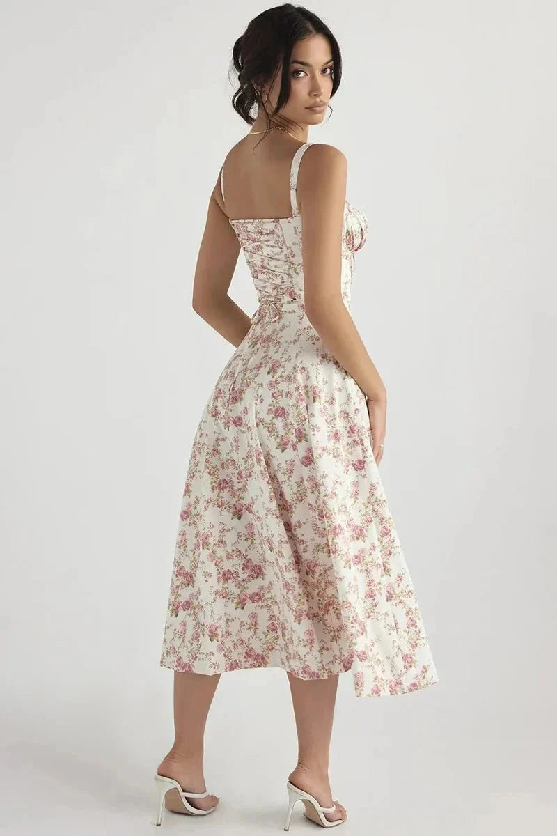 Bustier Zomerjurk met Corset & Zijsplit Dames | Vrouwelijk | Linsay
