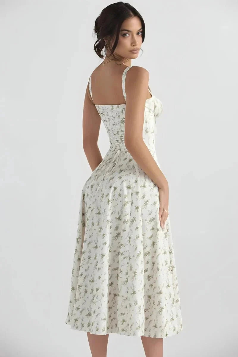Bustier Zomerjurk met Corset & Zijsplit Dames | Vrouwelijk | Linsay