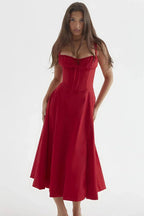 Bustier Zomerjurk met Corset & Zijsplit Dames | Vrouwelijk | Linsay
